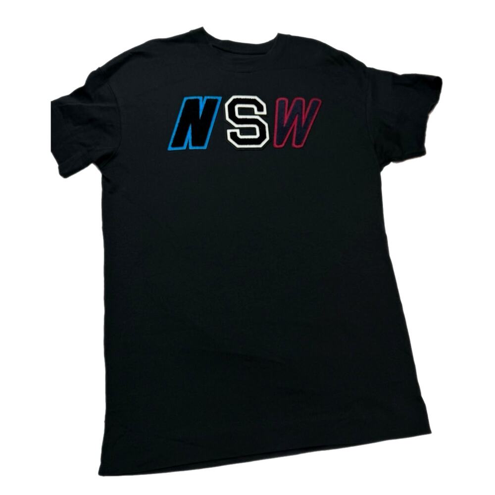 Nike Sports NSW Patch Logo Heavyweight T Shirt Men Large Black Short Sleeve